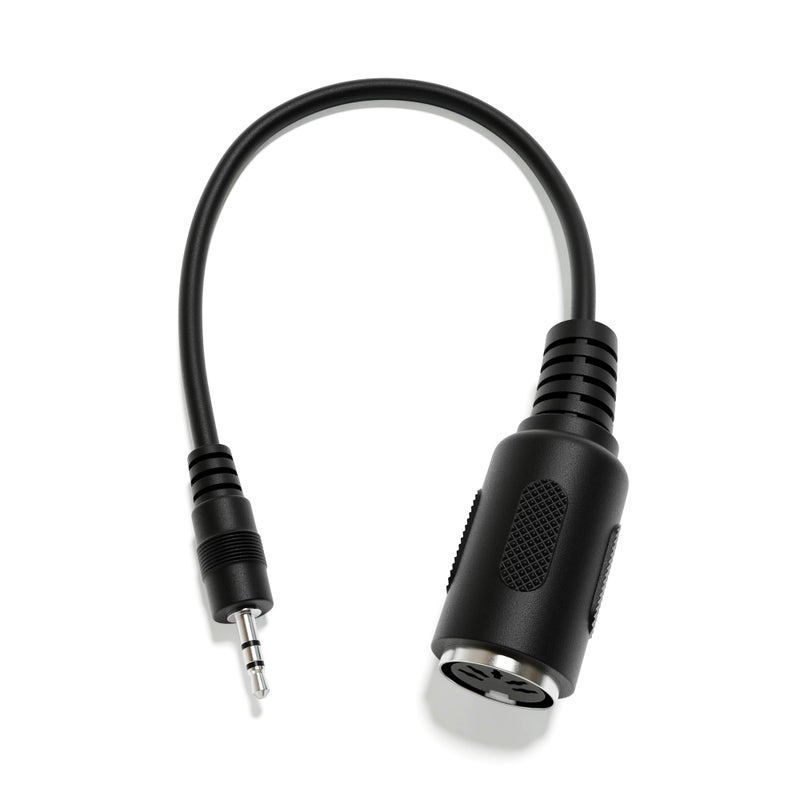 ExcelValley - Female DIN MIDI Adapter Breakout Conversion Cable - Mini/Micro Jack [Straight | A-2.5mm] - Image 1